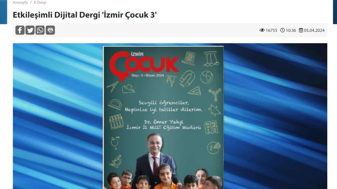 Etkileşimli Dijital Dergi 'İzmir Çocuk 3'